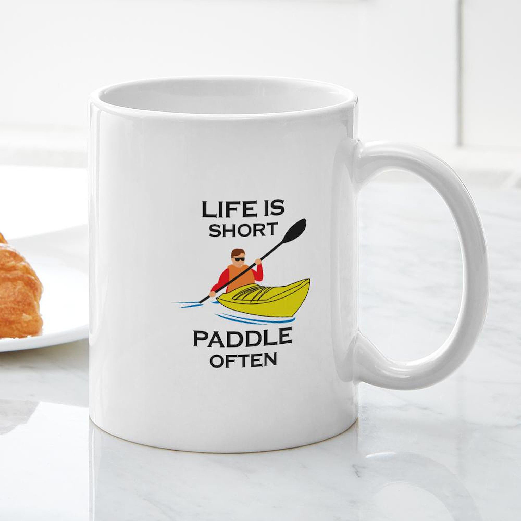 PADDLE OFTEN 11 oz Ceramic Coffee Mug (325 ml) - Funny Paddleboarding Gift for Coffee Lovers - Perfect for Beach Trips & Morning Brews