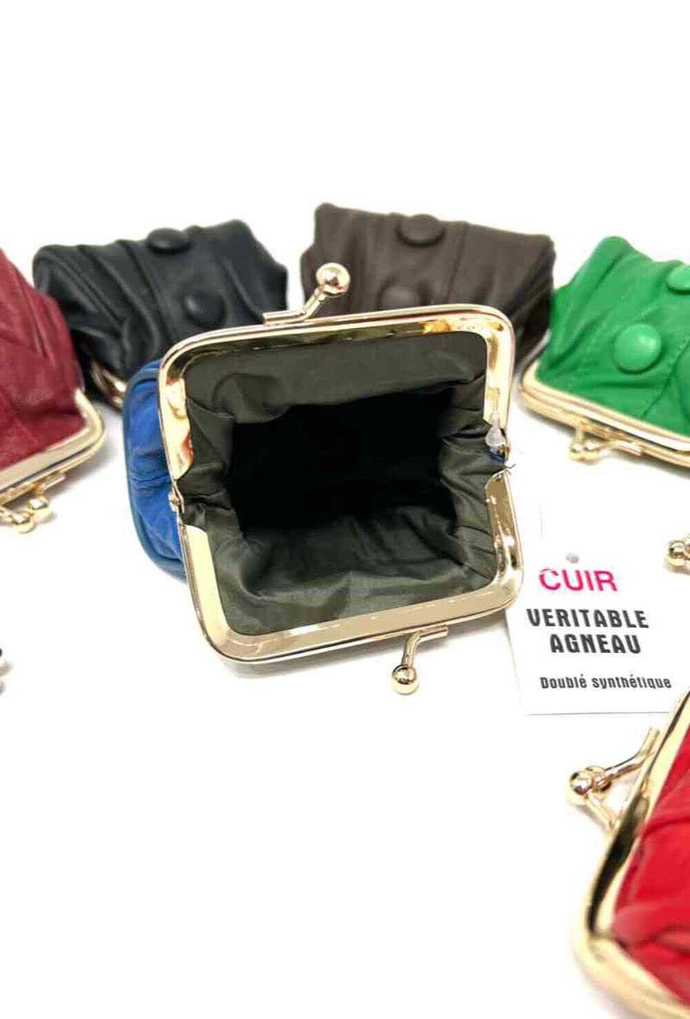 Women's Genuine Leather Mini Purse with Money Clip & Key Holder - Compact Wallet for Cash, Cards & Keys (Blue) - Perfect for Everyday Use, Travel & Gifts