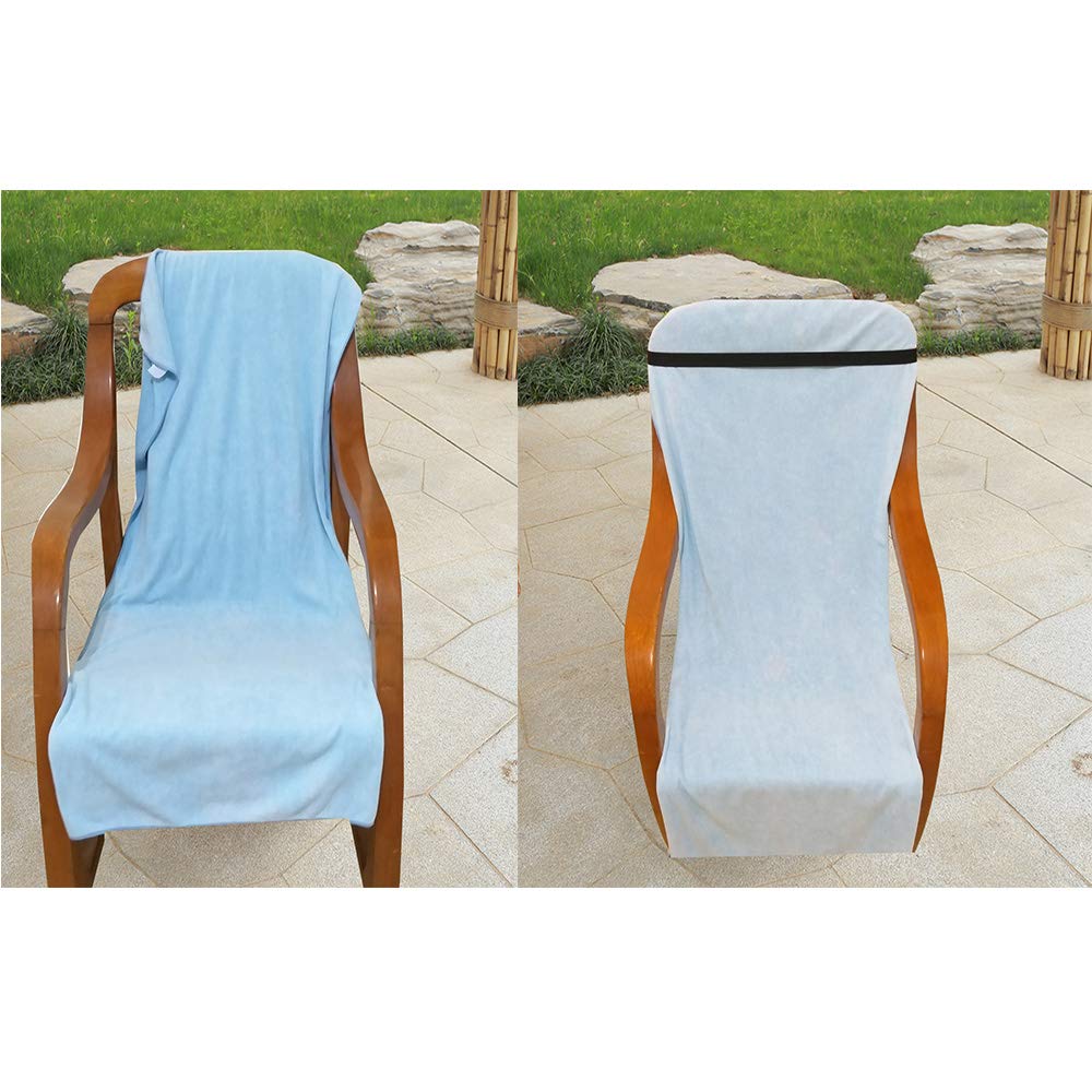 2-Pack Adjustable Beach Towel Holder Straps - No Towel Clips Needed, Multi-Purpose Elastic Stay Bands for Pool, Beach & Cruise Ship Accessories (Sky Blue) - Perfect for Securing Towels on Chairs, Loungers & Water Sports Gear