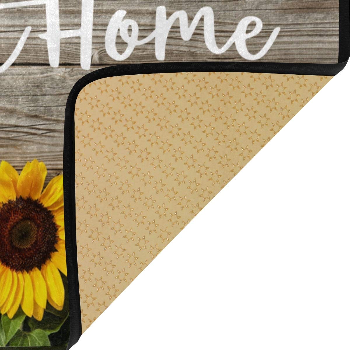 Non-Slip Sunflower Kitchen Rug - Washable 20x39 Inch Farmhouse Floor Mat for Home Decor, Cushioned Comfort & Safety - Perfect for Kitchens, Entryways, and Laundry Rooms