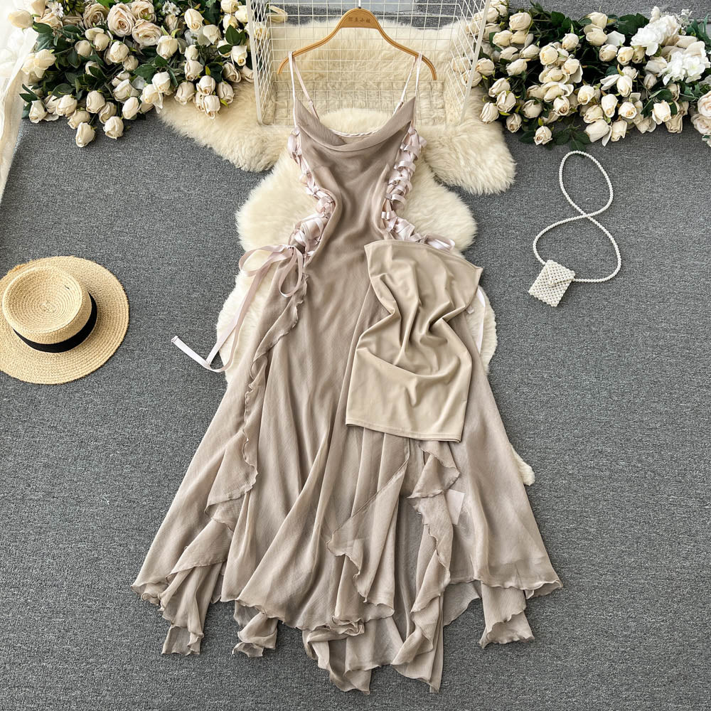 French Style Fairy Dress for Women - Elegant Irregular Hem Evening Gown 238 | Perfect for Weddings, Parties & Special Occasions
