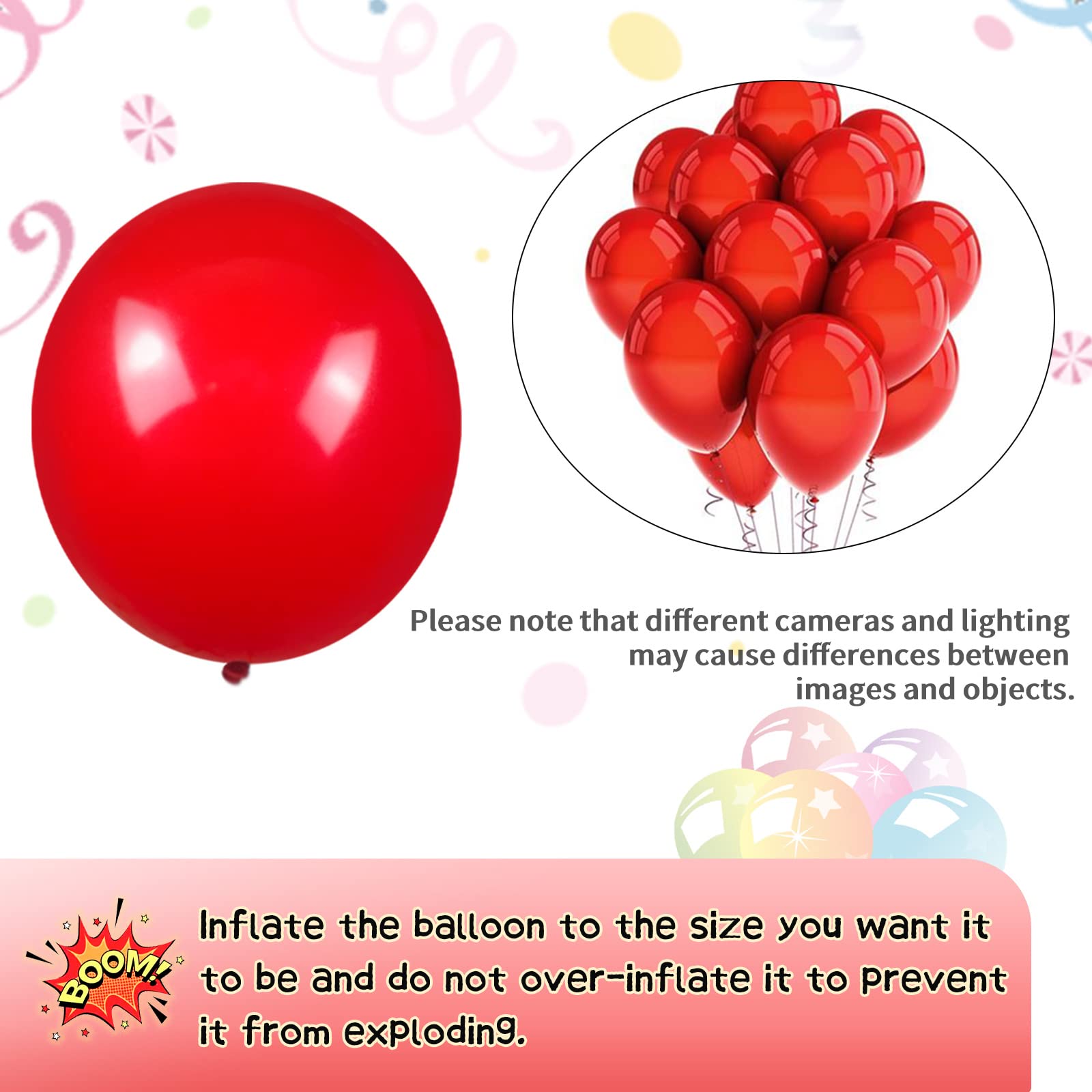 KAWKALSH 111Pcs Red Balloon Arch Kit - 18, 12, 5 Inch Latex Balloons for Birthday, Baby Shower, Wedding, Engagement, Anniversary & Christmas Party Decorations - Perfect for Indoor/Outdoor Events, Photo Backdrops & Festive Celebrations