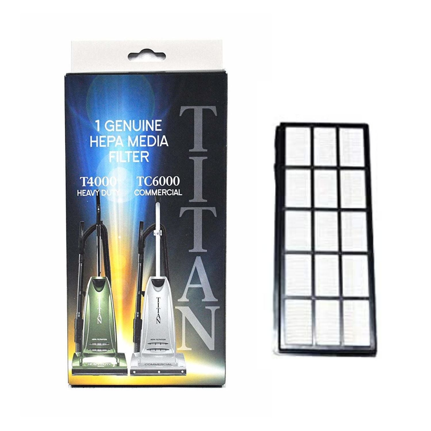 Titan T4000 & TC6000 HEPA Vacuum Filter - High Efficiency Air Purifier Replacement for Home Cleaning, Pet Hair, Allergies & Dust Removal - Perfect for Upright Vacuums & Allergy Sufferers