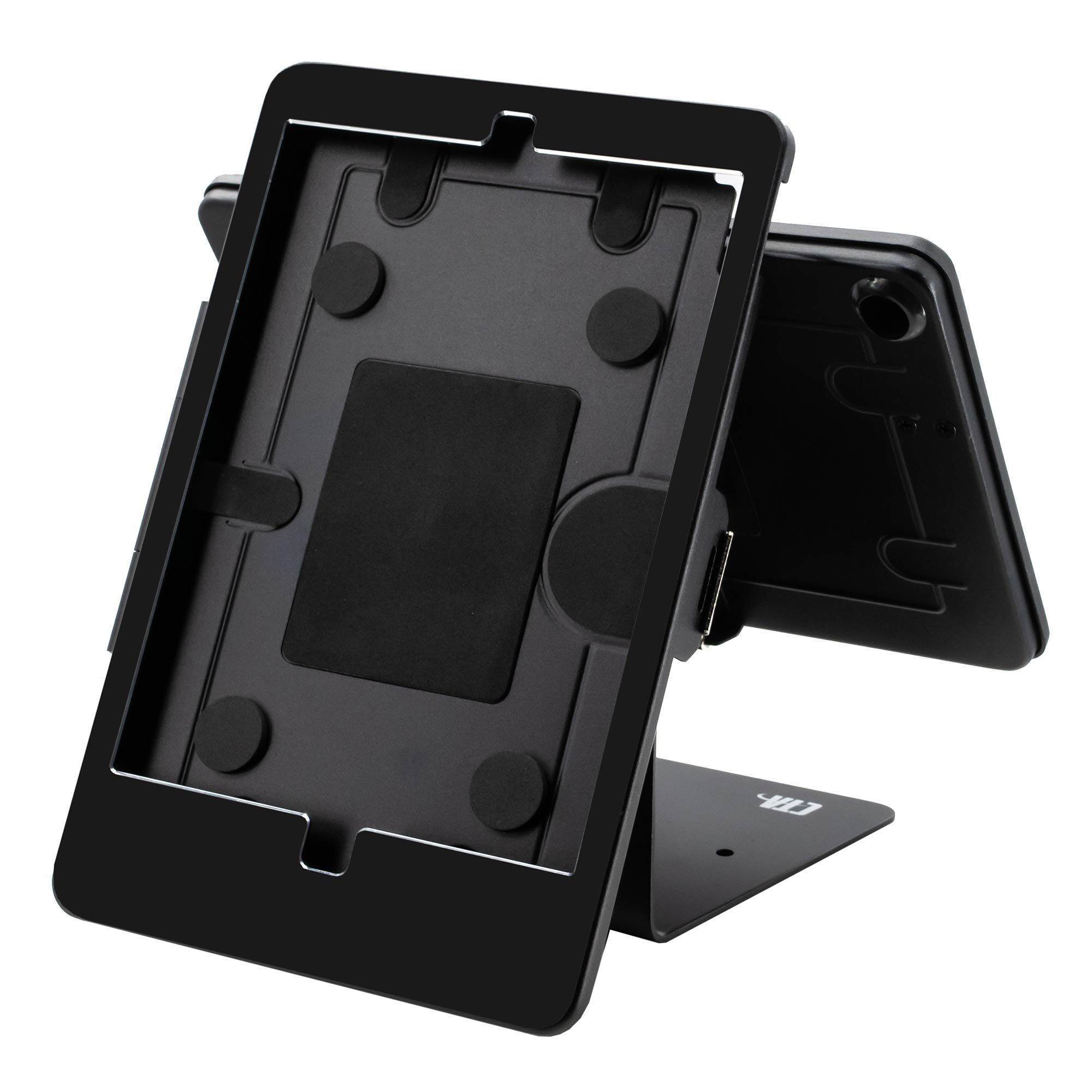 Dual Tablet Kiosk Stand - Secure 2-Tablet Holder for iPad 7th/8th/9th Gen, iPad Air 3 & iPad Pro | Heavy Duty Black Enclosure | Perfect for Retail Stores, Hotels & Self-Service Kiosks (PAD-DSTB10)