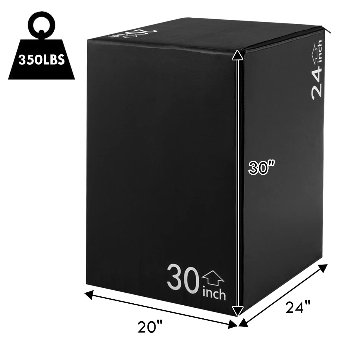 3-in-1 Extra Firm Soft Plyo Box - 16”x14”x12” High Density Foam Jump Box for CrossFit, Home Gym & Plyometric Training - 220 lbs Weight Capacity - Perfect for Box Jumps, Step-Ups & Strength Workouts
