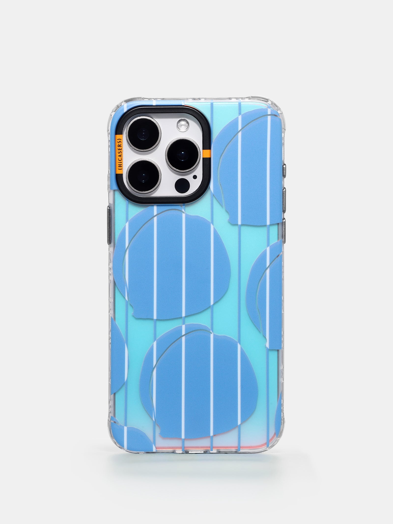 Blue Peach Stripe Pattern Phone Case - Trendy Protective Cover for iPhone & Samsung - Perfect for Everyday Use, Travel & Gifting