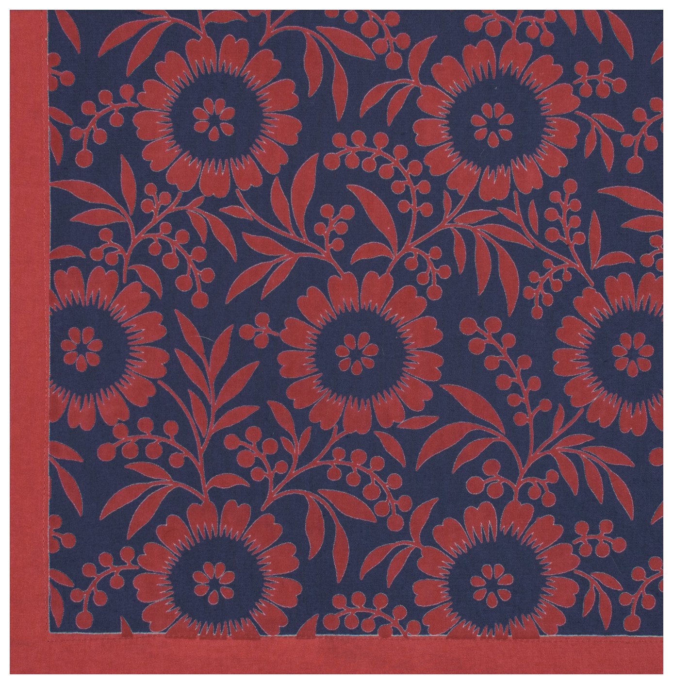 KAF Home Fete Colette Napkin Set - Premium Cotton Dinner Napkins in Blue & Red - Perfect for Holiday Parties, Weddings & Formal Dining