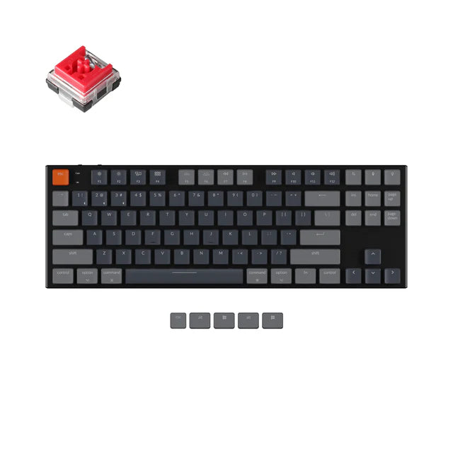 Keychron K1 v5 Ultra-Slim Wireless Mechanical Keyboard with RGB Backlit - 87/104 Keys for Mac, Windows, Gaming & Office Use