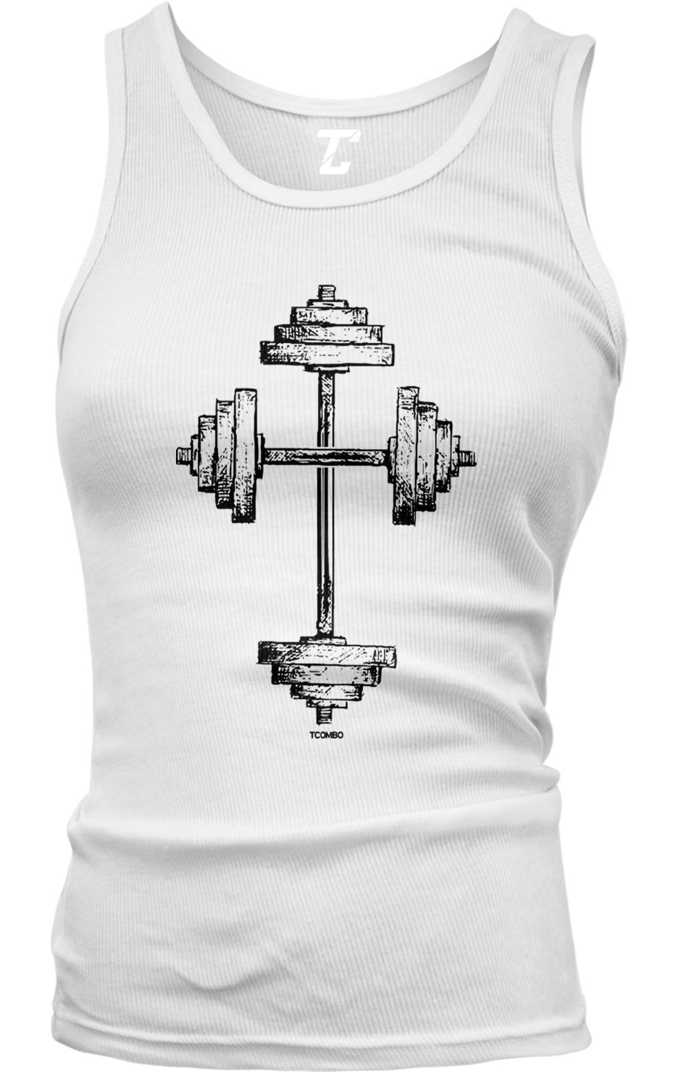 Barbell Cross Gym Workout Tank Top for Women - Faith Inspired Fitness Apparel for Cross Training, Weightlifting & Strength Workouts