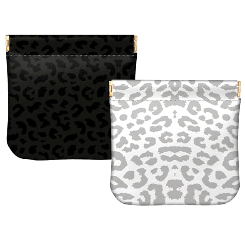 I5-Black White Leopard Print