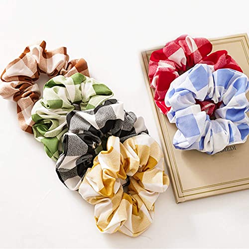 **Secarond 6-Pack Large Hair Scrunchies for Women & Girls - Soft Elastic Hair Bands, Thick Hair Ties, Ponytail Holders & Hair Accessories - Perfect for Workouts, Office & Everyday Styling**