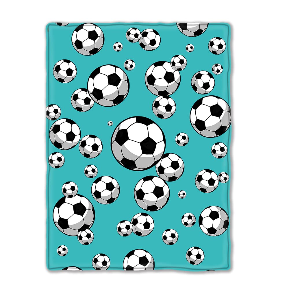 Super Soft Cozy Flannel Soccer Blanket - 50