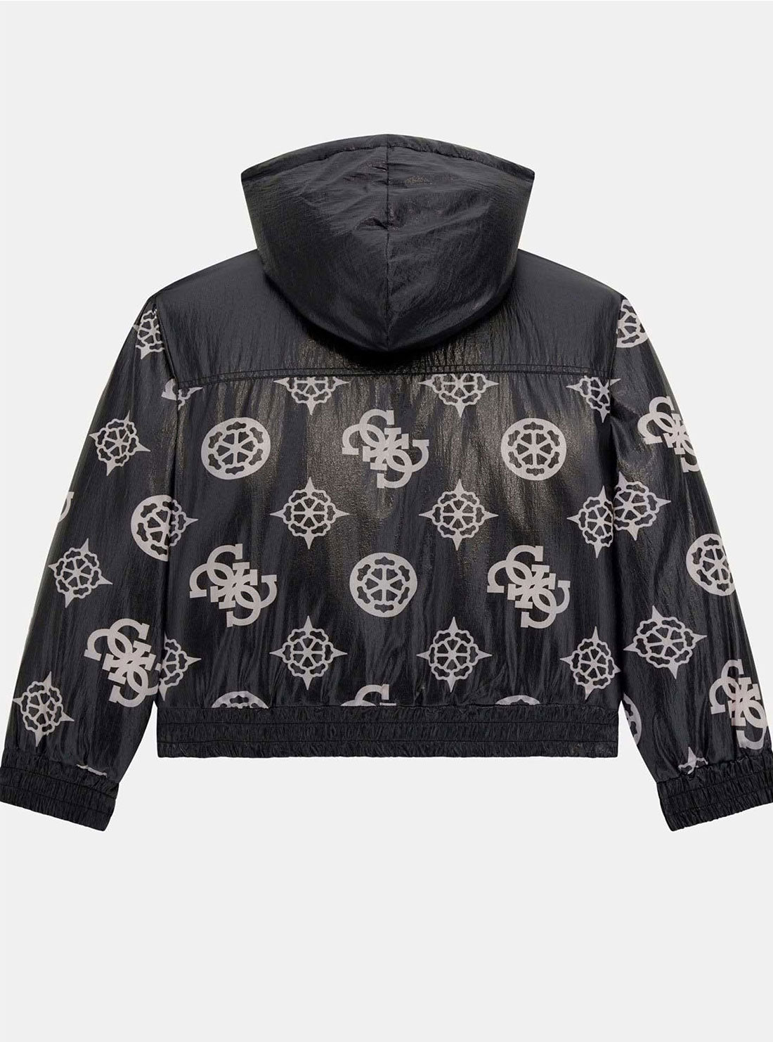 Black Pink Logo Padded Jacket for Women - Warm Winter Coat with Hood, Size 7-16 - Perfect for Outdoor Activities, Concerts, and Streetwear Fashion