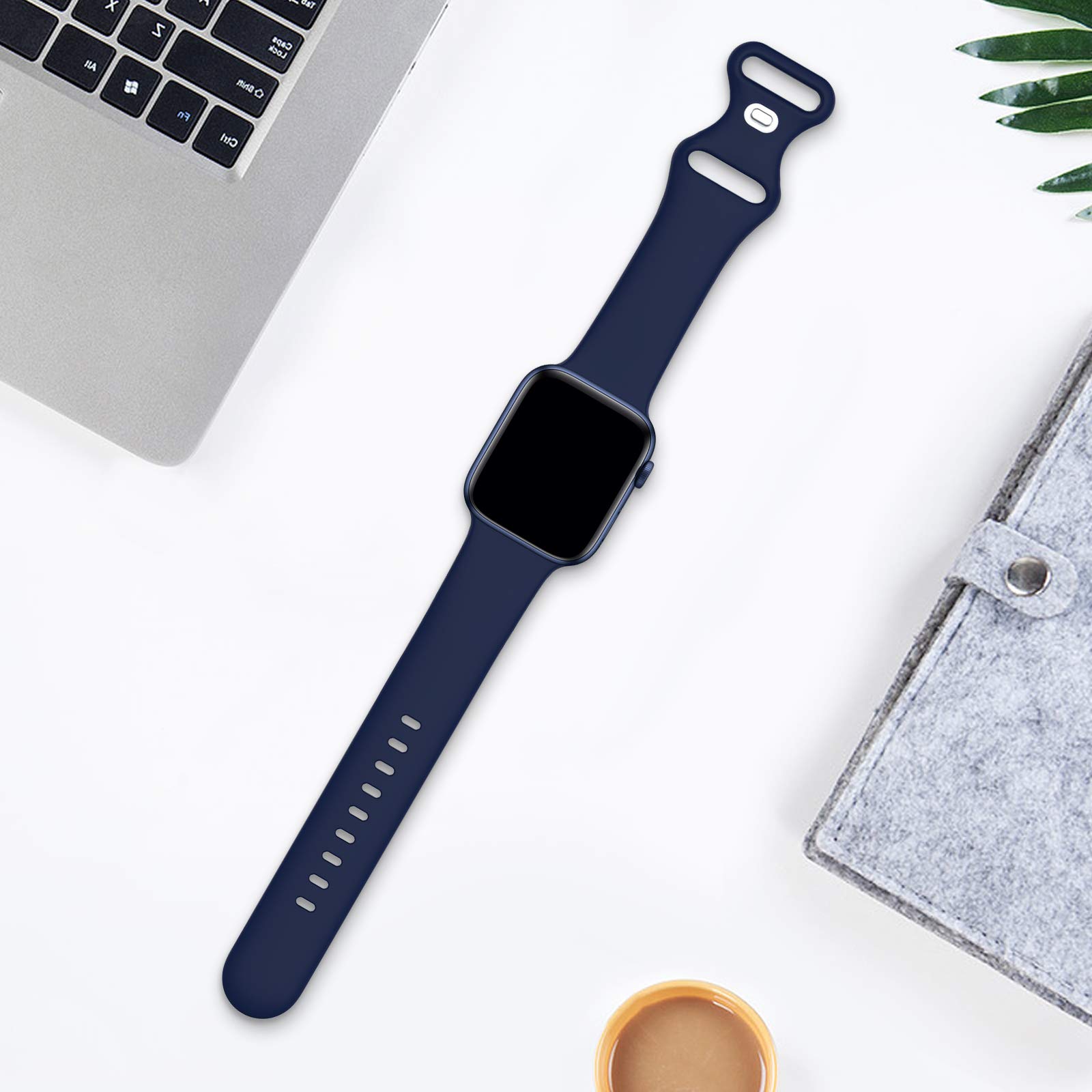 Premium Sport Bands for Apple Watch 38mm 40mm 41mm 42mm 44mm 45mm 49mm - Soft Silicone Waterproof Strap Compatible with iWatch Ultra 2 Series 9/8/7/6/5/4/3/2/1 & SE - Unisex Design for Men & Women - Perfect for Workouts, Swimming & Everyday Wear