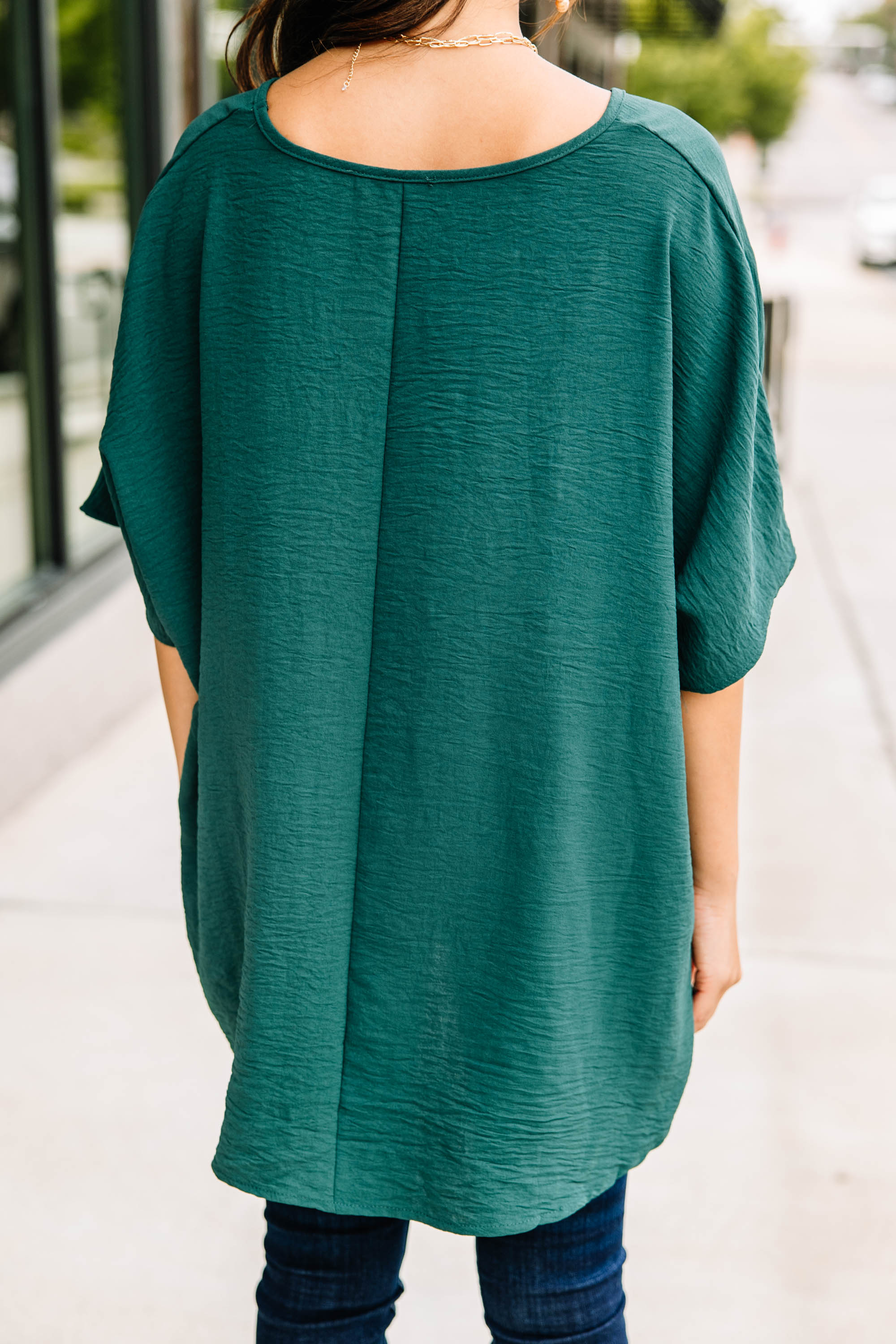 Stylish Forest Green Women's Top - Soft & Comfortable Casual Blouse for Everyday Wear | Perfect for Work, Outings & Relaxation
