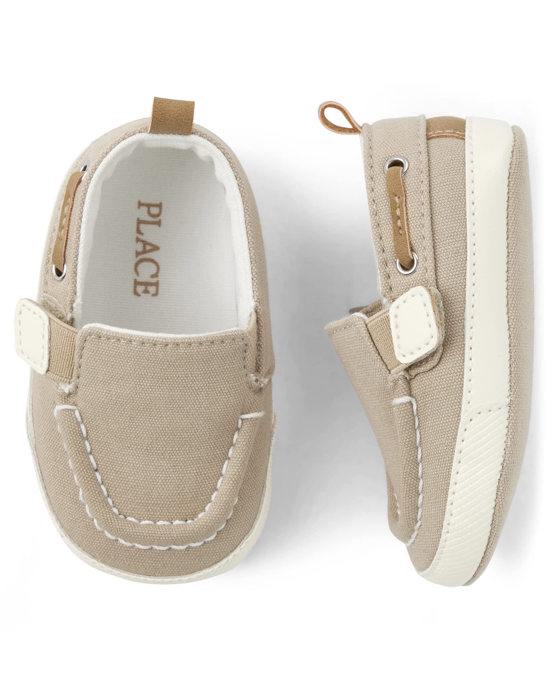 The Children's Place Baby Boys' Newborn Boat Shoes - Soft Leather First Walkers for Infants 0-12 Months | Perfect for Special Occasions, Photo Shoots & Everyday Wear