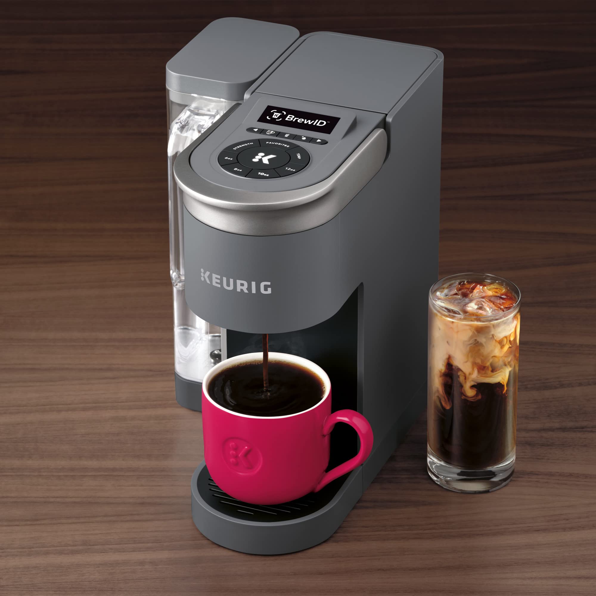 Keurig K-Supreme SMART WiFi Coffee Maker - Single Serve with Alexa Compatibility, 4 Brew Sizes, 66oz Removable Water Reservoir - Perfect for Home, Office & Kitchen Use (Gray)