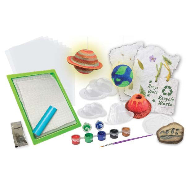 4M Green Science Paper Making Kit - DIY Recycled Paper Craft Set for Kids - STEM Educational Toy for Home & Classroom Projects - Perfect for Eco-Friendly Science Experiments & Creative Arts