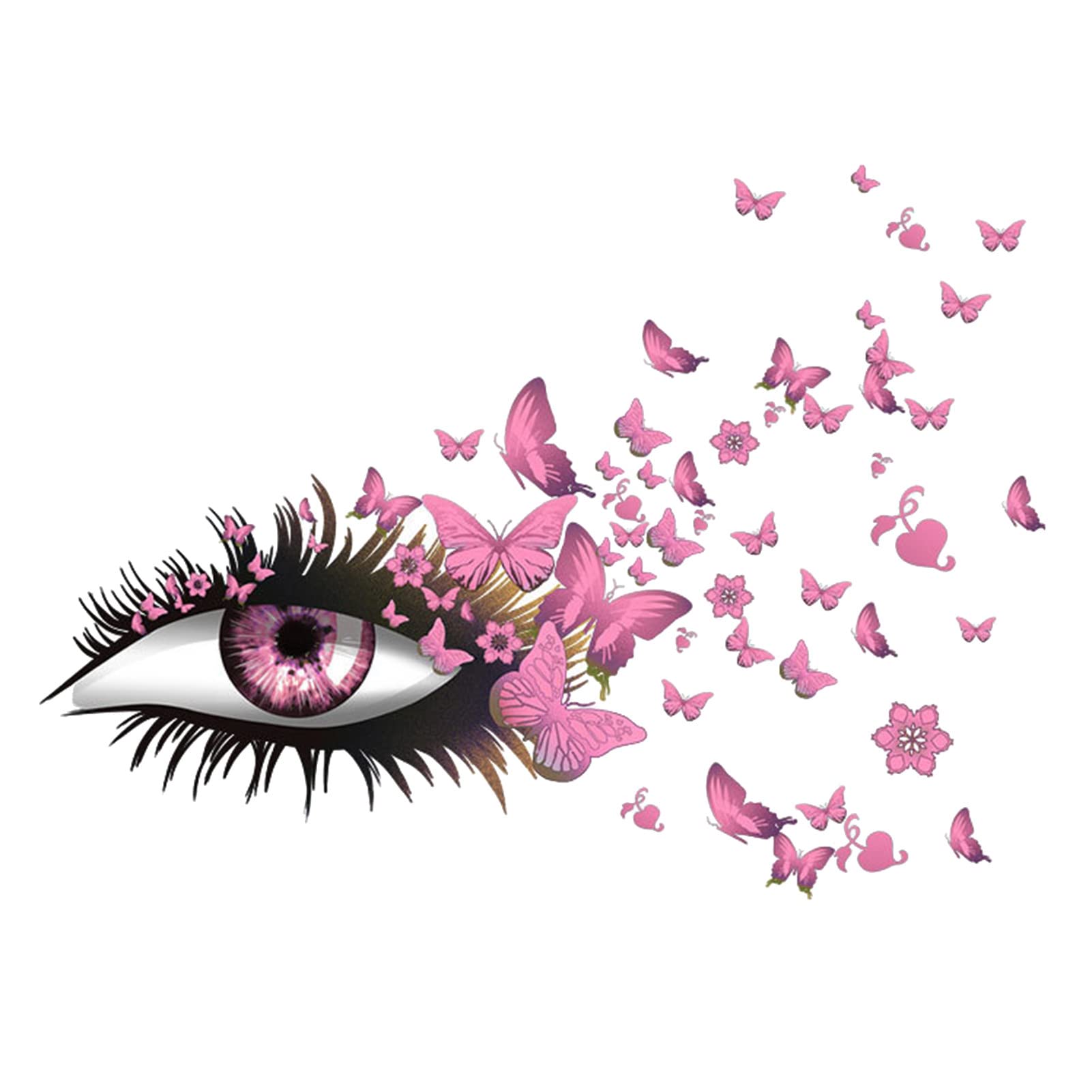 Hislaves DIY Wall Decals - 1 Set of Exquisite PVC Adhesive Butterfly & Eye-Shaped Stickers for Home & Hotel Decor | Perfect for Kids' Rooms, Living Room Accent Walls & Boutique Styling