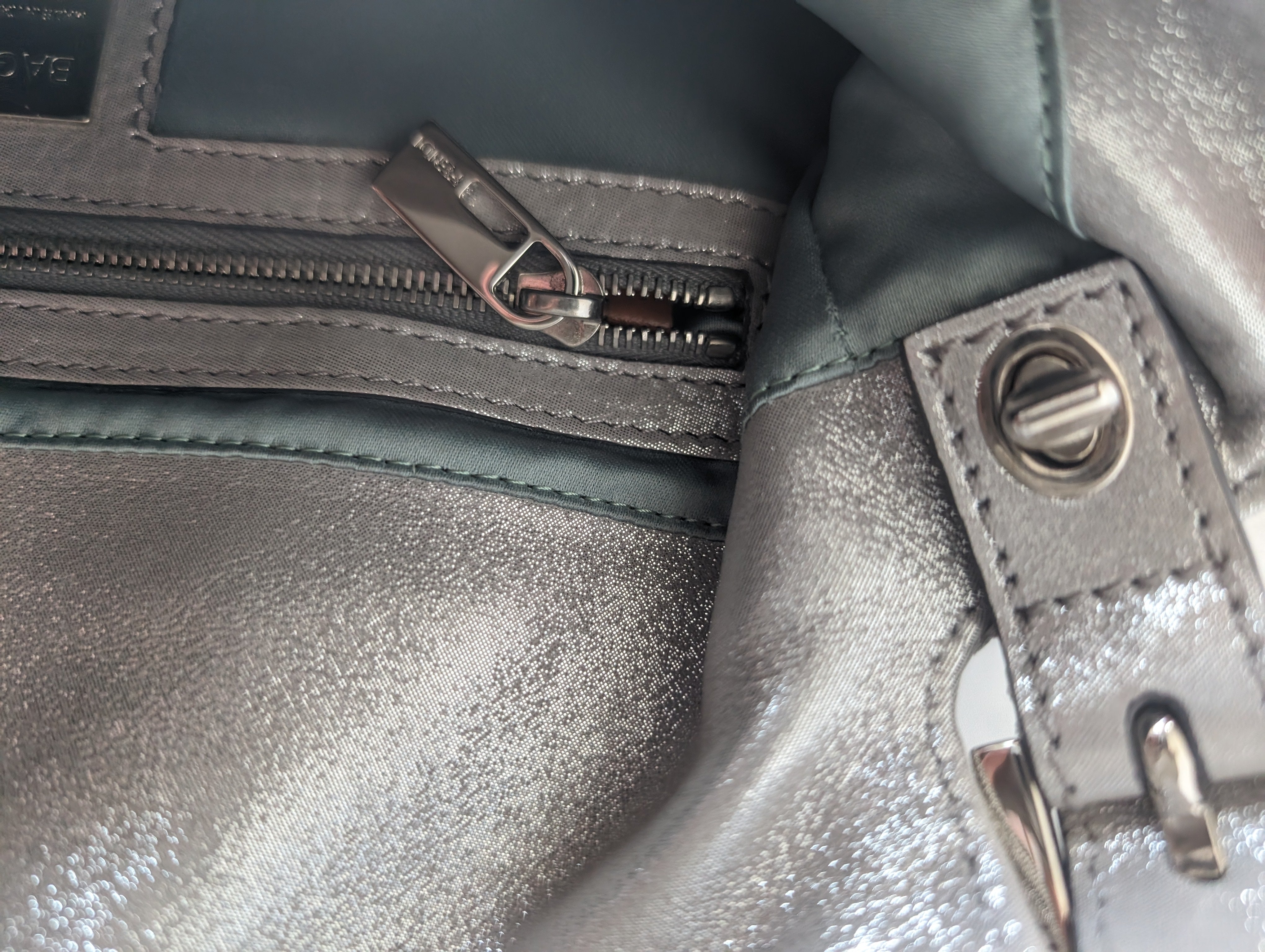 Exclusive Fendi Shimmering Silver Baguette Bag with Rhinestone Buckle - Perfect for Evening Parties & Luxury Fashion Accessories