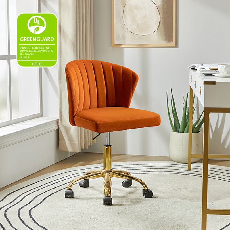 Premium Chandra Velvet Office Chair - Ergonomic Executive Desk Chair with Lumbar Support for Home & Office Workspaces - Comfortable Modern Computer Chair for Long Hours of Sitting