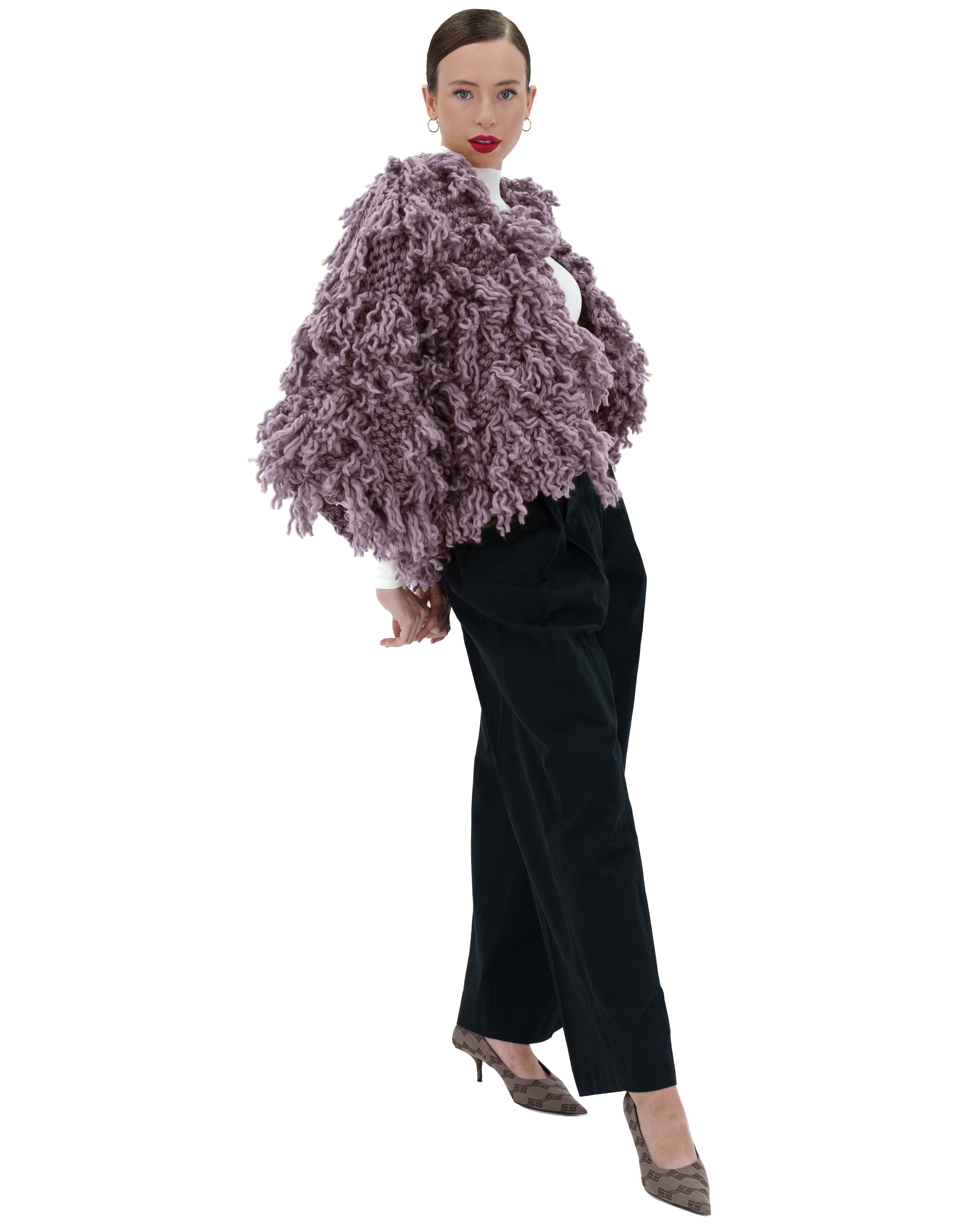 Women's Soft Fur-Like Cardigan - Cozy Winter Knit Sweater for Casual Wear, Office & Lounge
