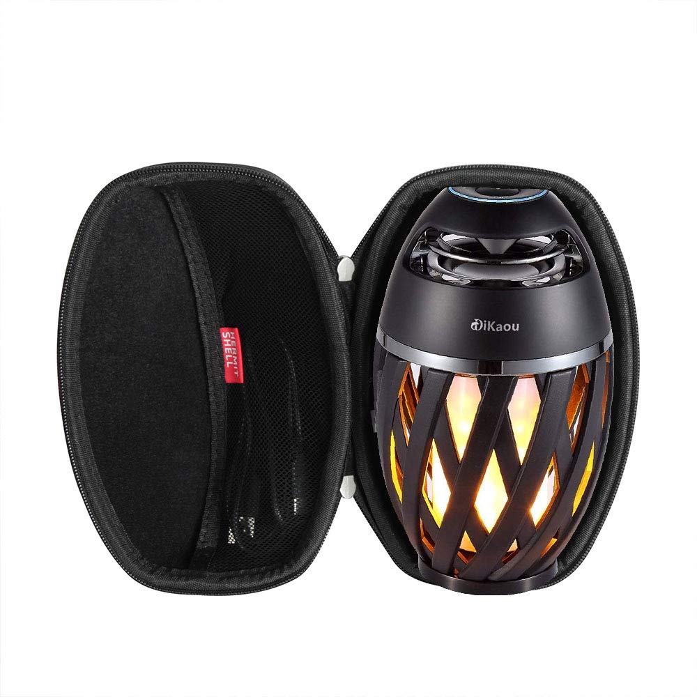 Hermitshell Travel Case for TikiTunes & DIKAOU LED Flame Table Lamp Torch - Protective Storage Pouch for Bluetooth Speakers with Ambient Lighting (Perfect for Camping, Parties & Outdoor Decor)