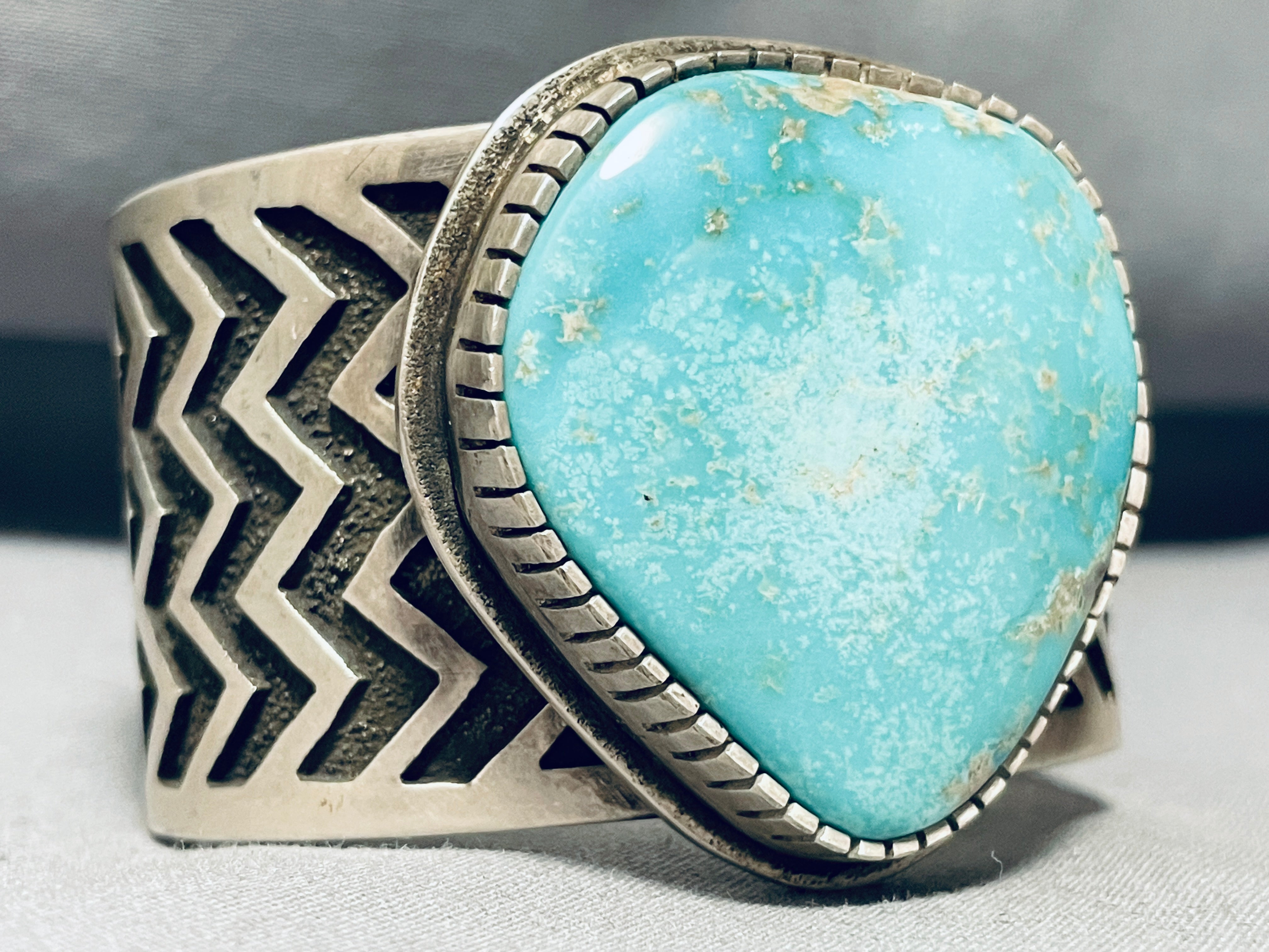 Vintage Navajo Sterling Silver Bracelet by Tommy Jackson - 146g Handcrafted Native American Jewelry for Women, Perfect for Boho Style & Special Occasions