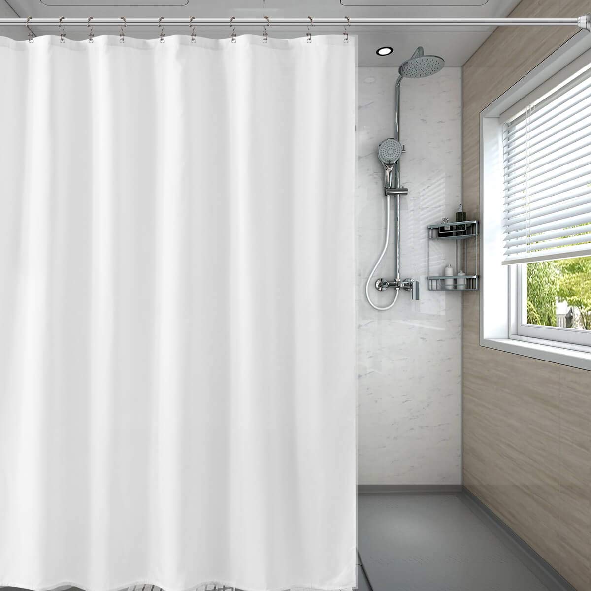 Rust-Resistant Bronze Shower Curtain Hooks - 12 Pack Metal Double Glide Roller Rings for Bathroom Curtain Rods | Durable & Smooth Sliding for Daily Shower Use