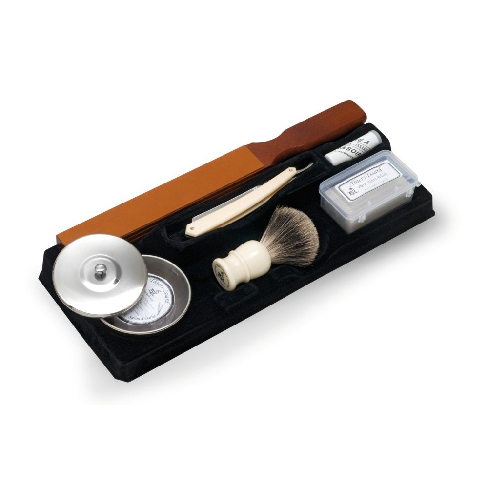 Premium Straight Razor Set for Men - High-Quality Shaving Kit with Stainless Steel Blades - Perfect for Barbers & Home Grooming - Luxury Shave Gift Set from France