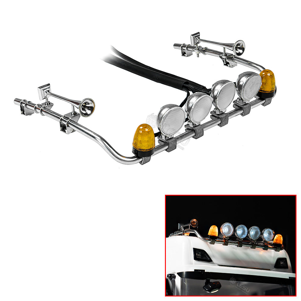 LESU Overhead Light Cab Roof LED Lamp for 1/14 770S RC Tractor Remote Controlled Truck Simulation Car Model Spare Parts - DIY Upgrade for Realistic RC Construction Vehicle Scenes