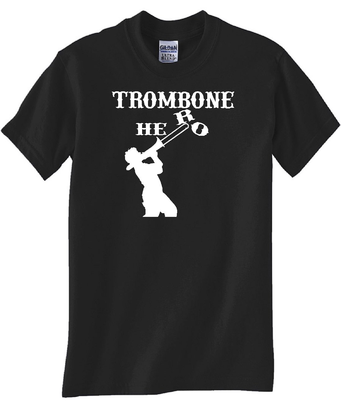 STUFF WITH ATTITUDE Trombone Hero Black Graphic T-Shirt - Cool Band Tee for Musicians & Music Lovers - Perfect for Concerts, Gigs & Casual Wear