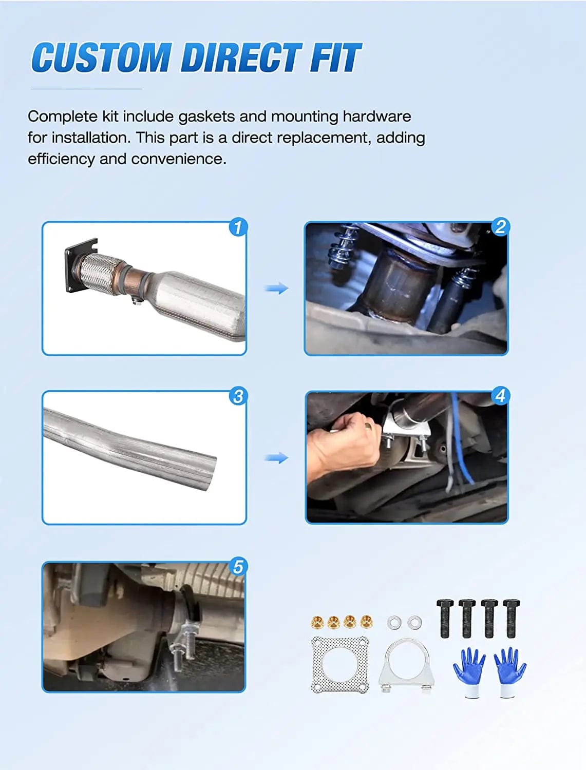 High-Quality Catalytic Converter for Chrysler 200 (2011-2014), Sebring (2007-2012), Dodge Avenger (2008-2012), Caliber (2007-2012) 1.8L/2.0L/2.4L FWD, Journey (2009-2018), Compass/Patriot (2007-2017) - Direct Fit Replacement for Improved Emissions & Engine Performance
