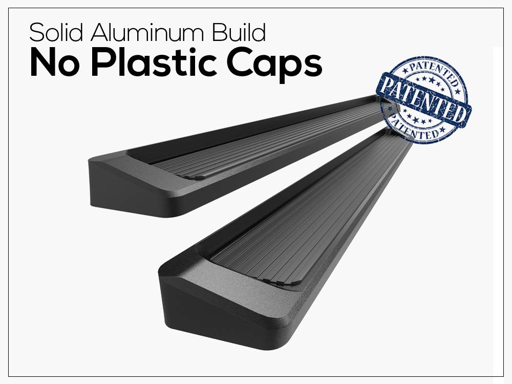 APS Nerf Bar Compatible with Chevy Silverado & GMC Sierra 1500 2019-2025 Extended Cab & 2500/3500 HD 2020-2025 (Excludes 2019 1500 LD) - Black Running Boards for Off-Road & Truck Accessories