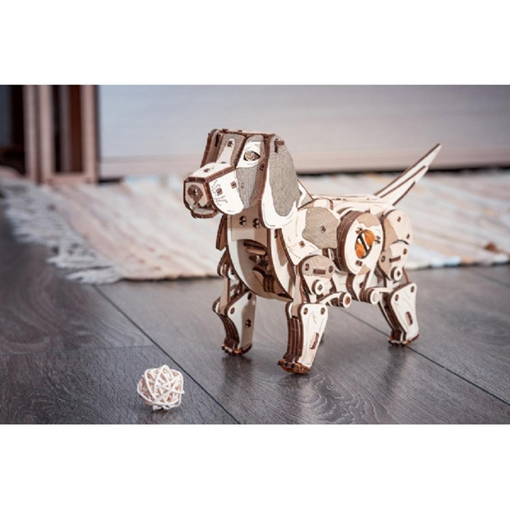 Eco-Friendly Wooden Puppy Puzzle Toy - Handmade Animal Jigsaw for Kids & Adults - Perfect for Family Game Night & Educational Play