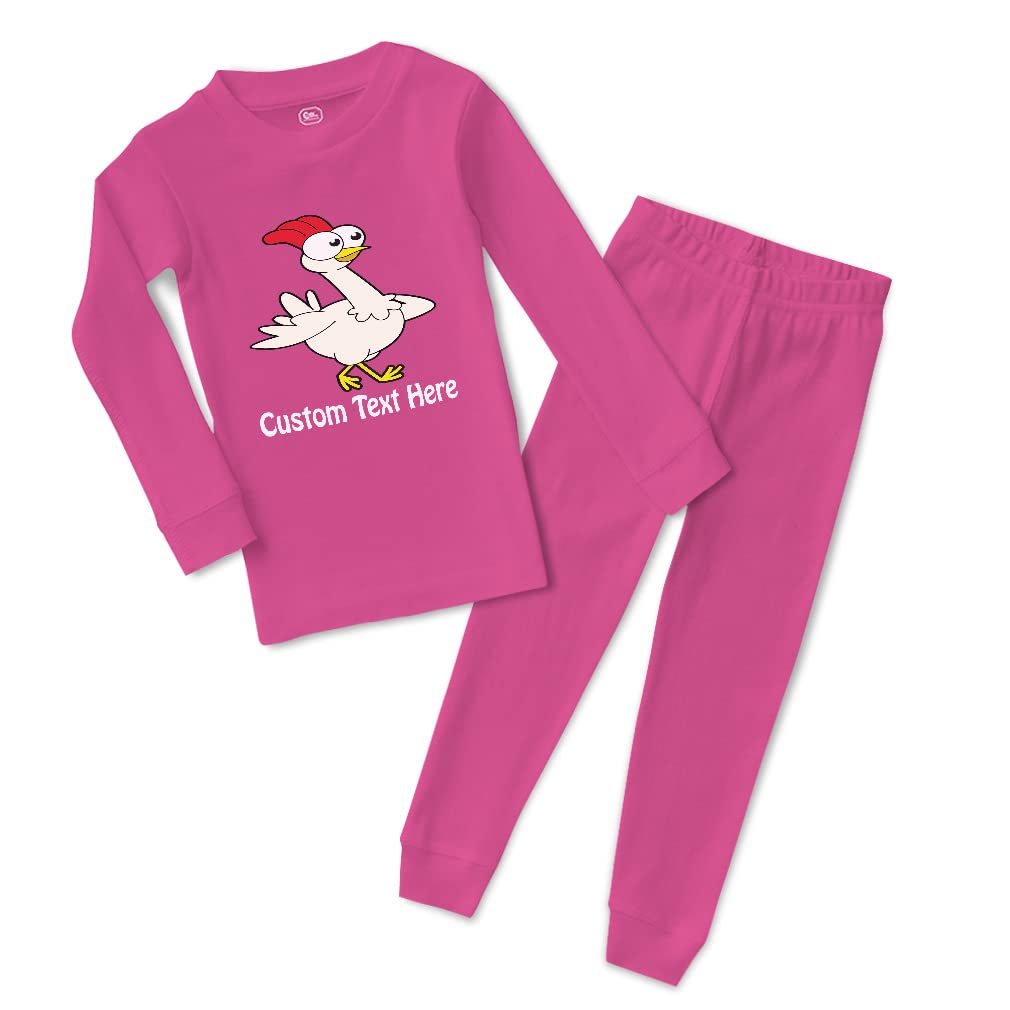 Custom Boy & Girl Cotton Toddler Pajamas - Cute Chicken & Farm Animal Print - Snug Fit Sleepwear for Kids - Perfect for Bedtime, Playtime & Family Matching Pajama Sets