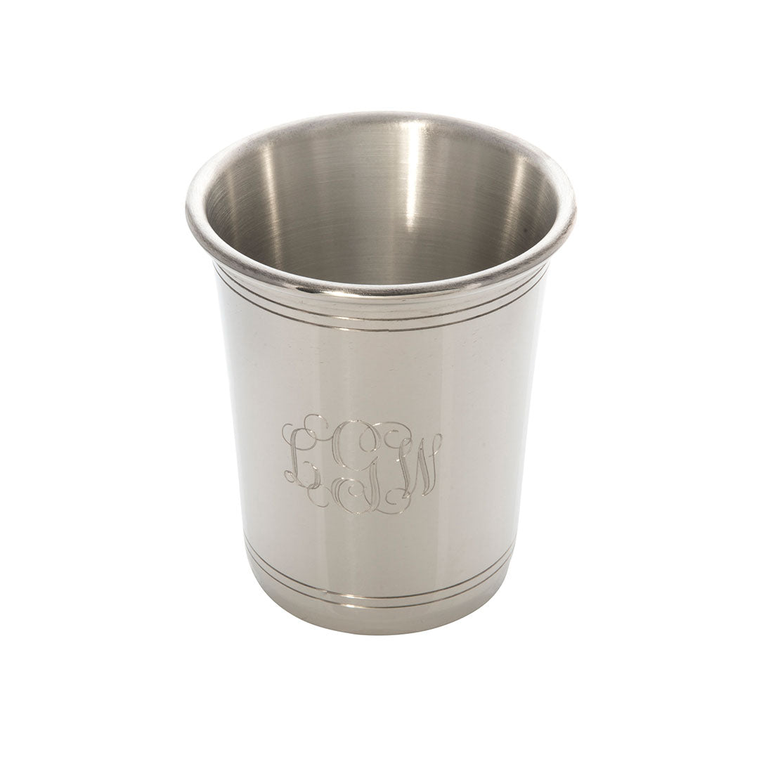 5oz Pewter Carolina Julep Cup - Elegant Southern Style Mint Julep Drinking Vessel for Bourbon Cocktails, Parties & Home Bar Decor