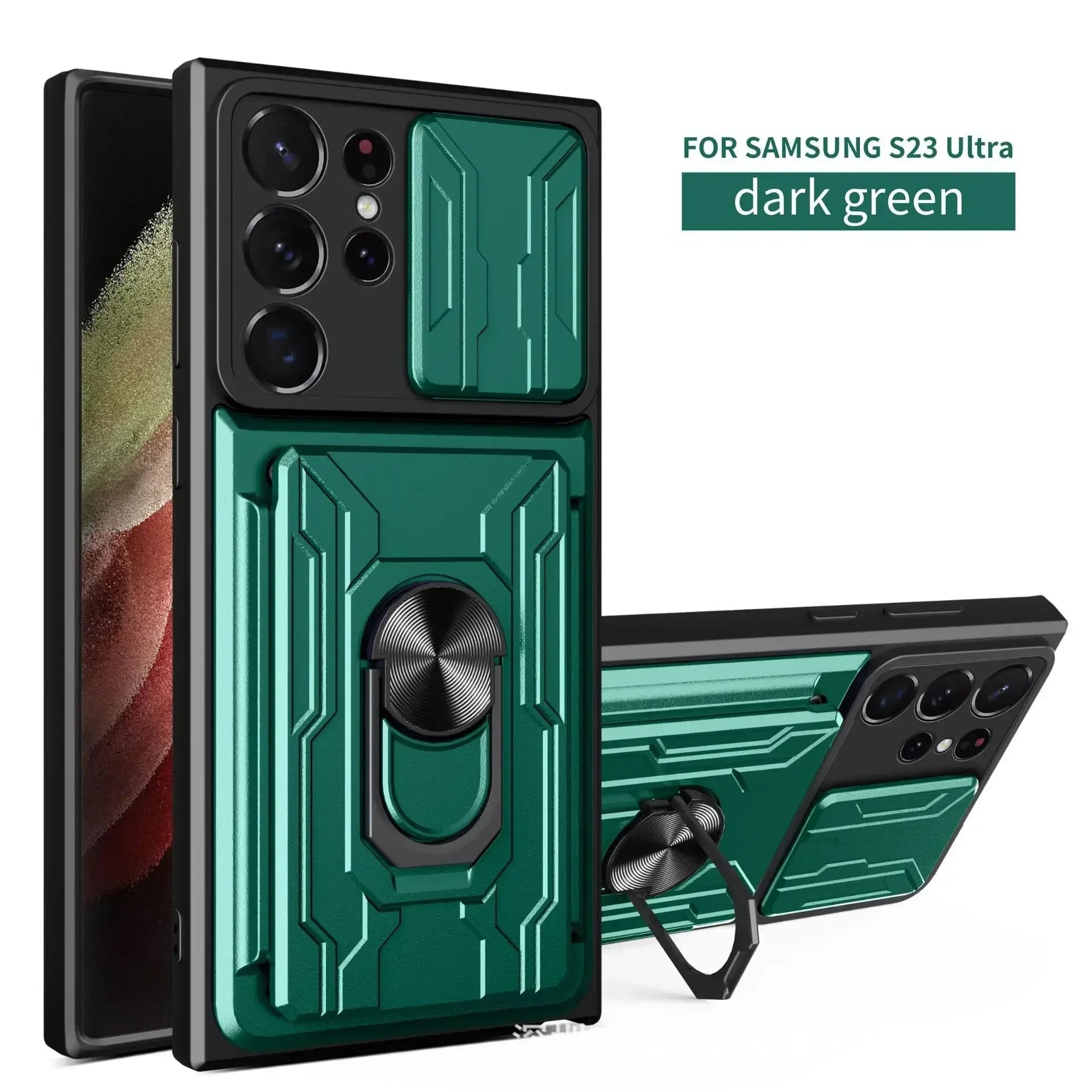 Samsung Galaxy S25 Ultra Phone Case with Ring Stand & Camera Protection - Military-Grade Shockproof Cover for Everyday Use, Travel, and Outdoor Activities