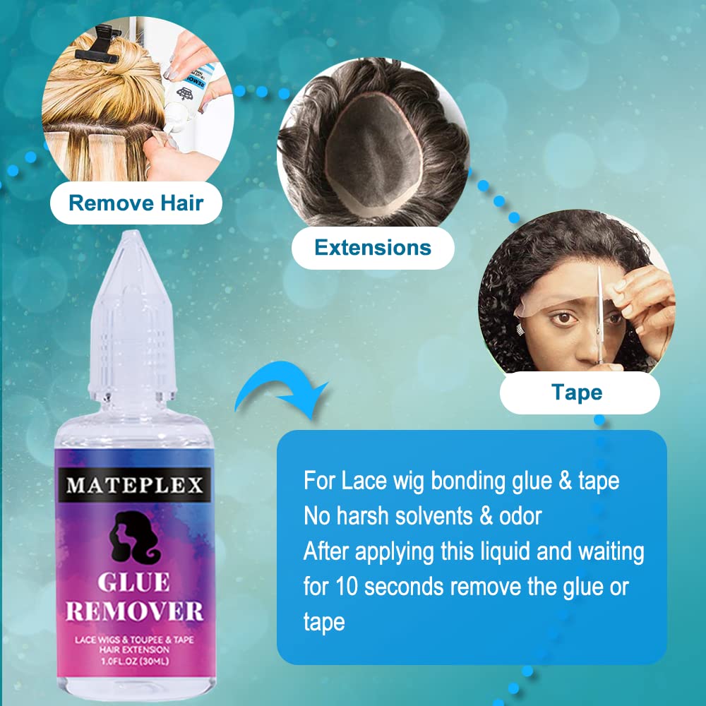 **Fast-Acting Wig Glue Remover for Front Lace Wigs – Gentle Solvent for Lace Wigs, Closures & Toupees – Removes Hair Glue, Wig Tape & Double-Sided Extension Tape – 30ml (White) – Perfect for Salon & Home Use**