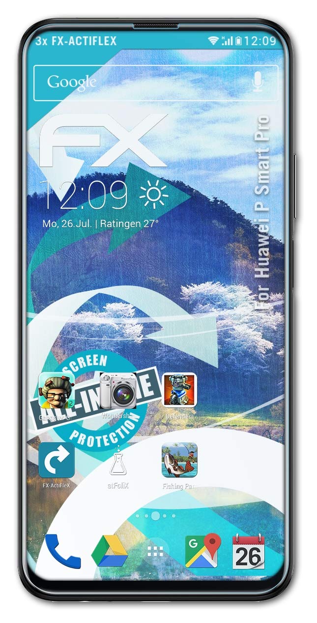 Huawei P Smart Pro Screen Protector - Ultra Clear Flexible Film (3-Pack) for Scratch & Impact Protection - Perfect for Work, Travel & Daily Use