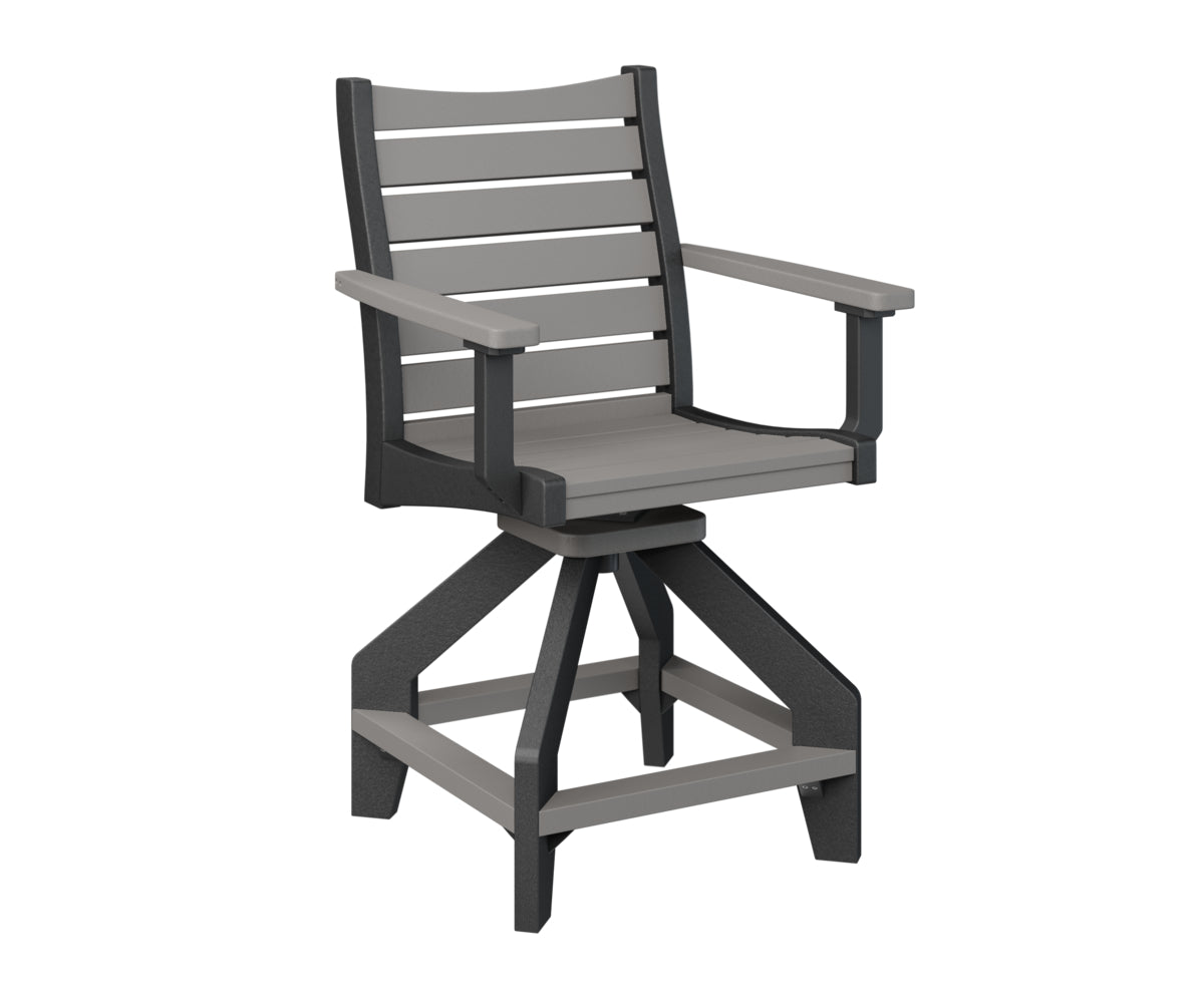 Berlin Gardens Bristol Swivel Counter Chair - Adjustable Height Bar Stool with 360° Rotation, Padded Seat & Backrest - Perfect for Kitchen Islands, Breakfast Bars & Home Decor