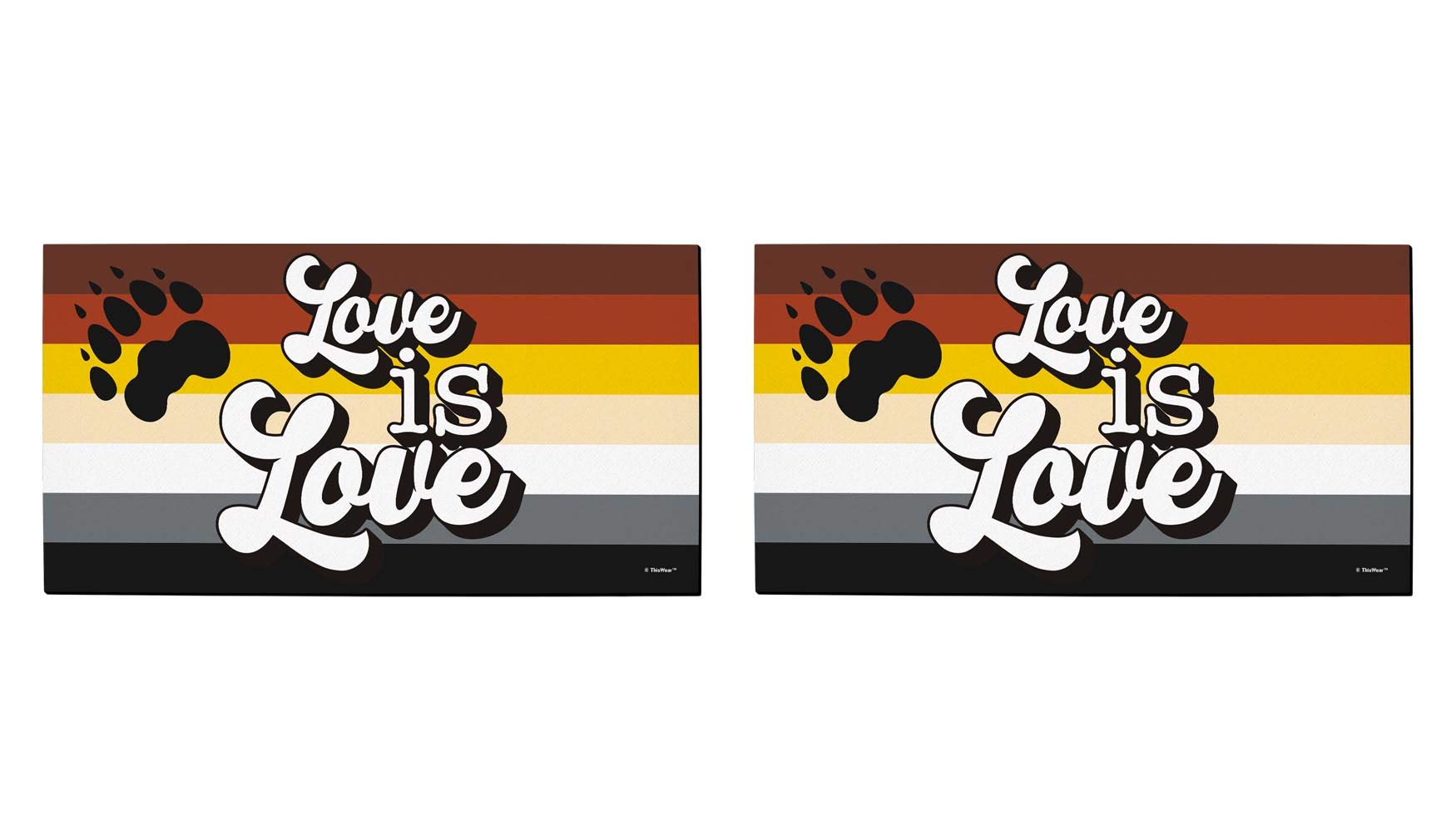 Gay Bear Pride Flag & Doormat Set - 2 Pack LGBTQ+ Bear Pride Gifts for Home Decor, Front Door Welcome Mats - Perfect for Pride Month, Bear Community Events & LGBTQ+ Support