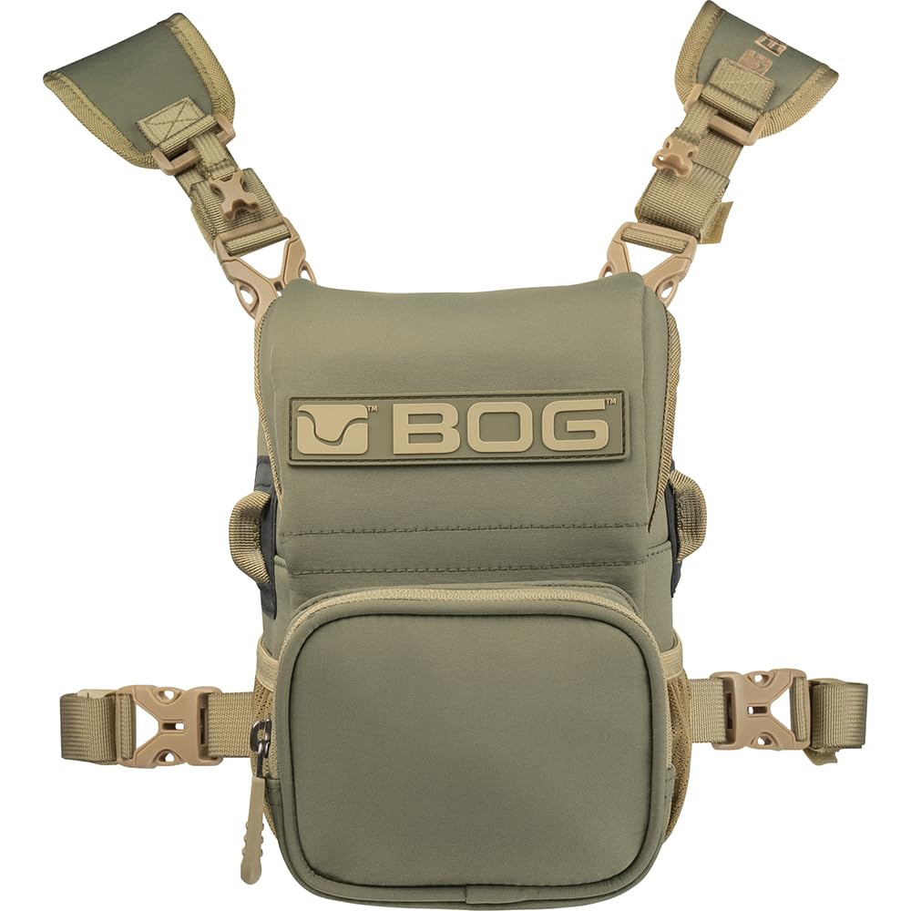 BOG Vigilant Bino Harness Bag - Adjustable & Detachable Padded Hunting Binocular Holder with YKK Zippers & Rangefinder Pocket - Perfect for Bow Hunting, Gun Hunting & Outdoor Adventures