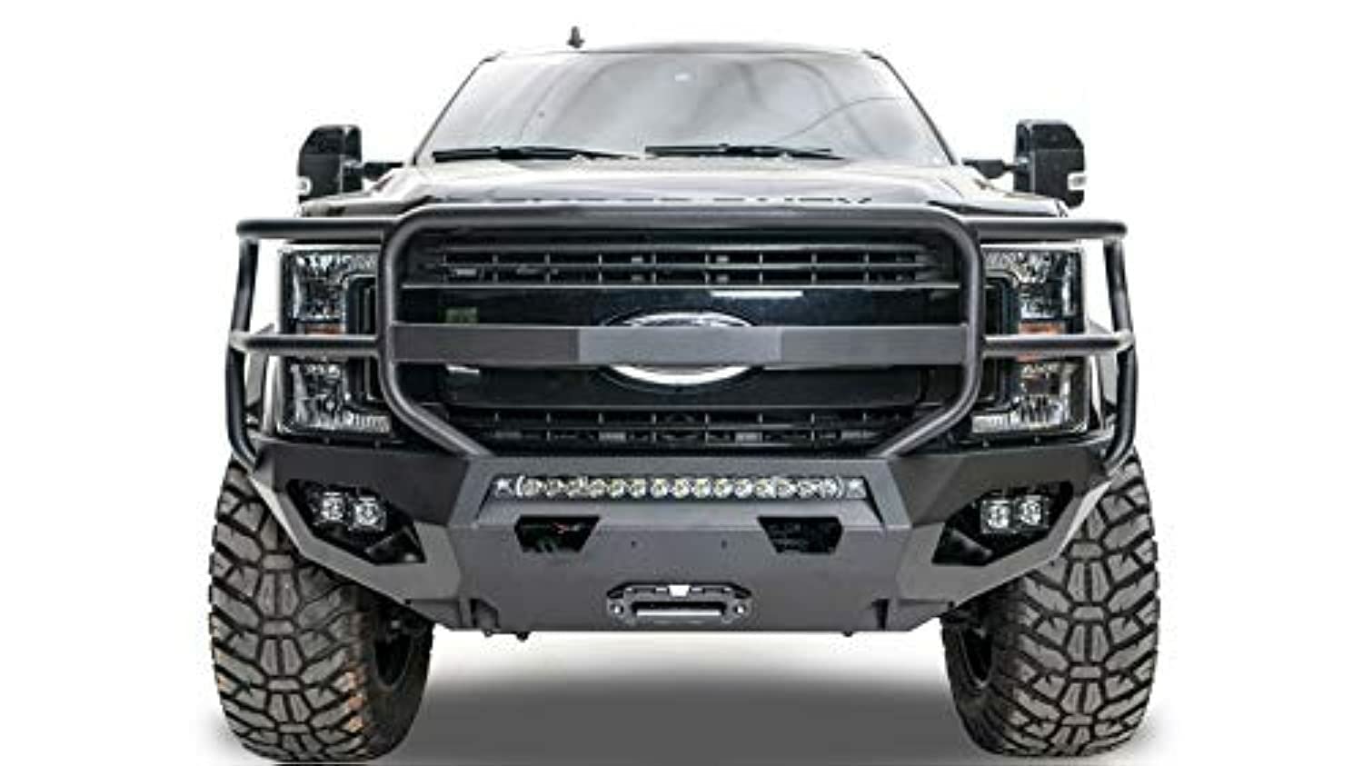 Fab Fours HD Matrix Front Bumper with Full Grill Guard for 2010-2018 Ram 2500/3500 (2019 Classic) - Black (DR10-X2950-1) | Off-Road Protection & Truck Accessories