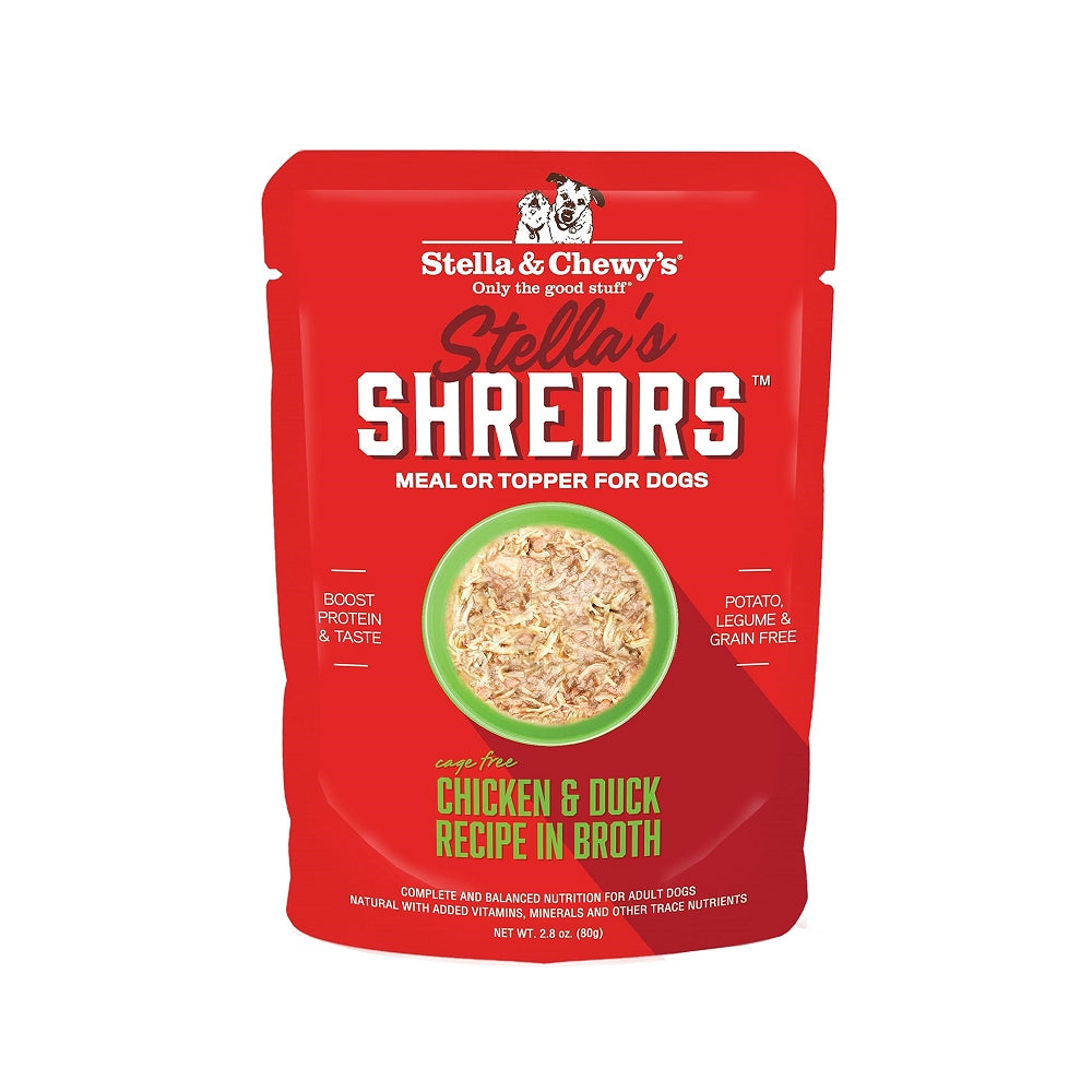 Premium Grain-Free Chicken & Duck Recipe in Broth Dog Food Pouches - High Protein Wet Dog Food for Small & Large Breeds - Perfect for Travel, Training & Mealtime Toppers
