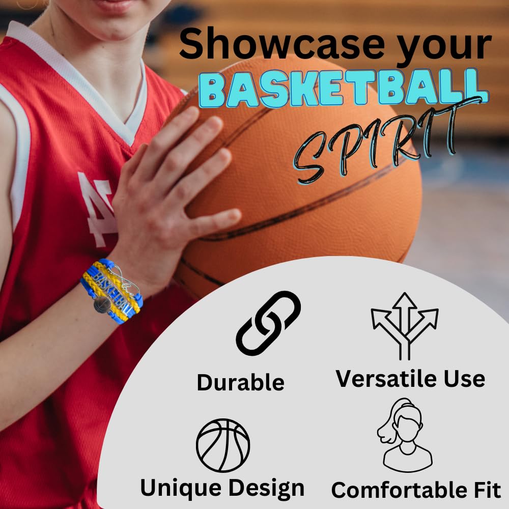 Basketball Charm Bracelet for Girls - Stylish Basketball Jewelry Gift for Players & Fans - Perfect for Games, Parties & Sports Events