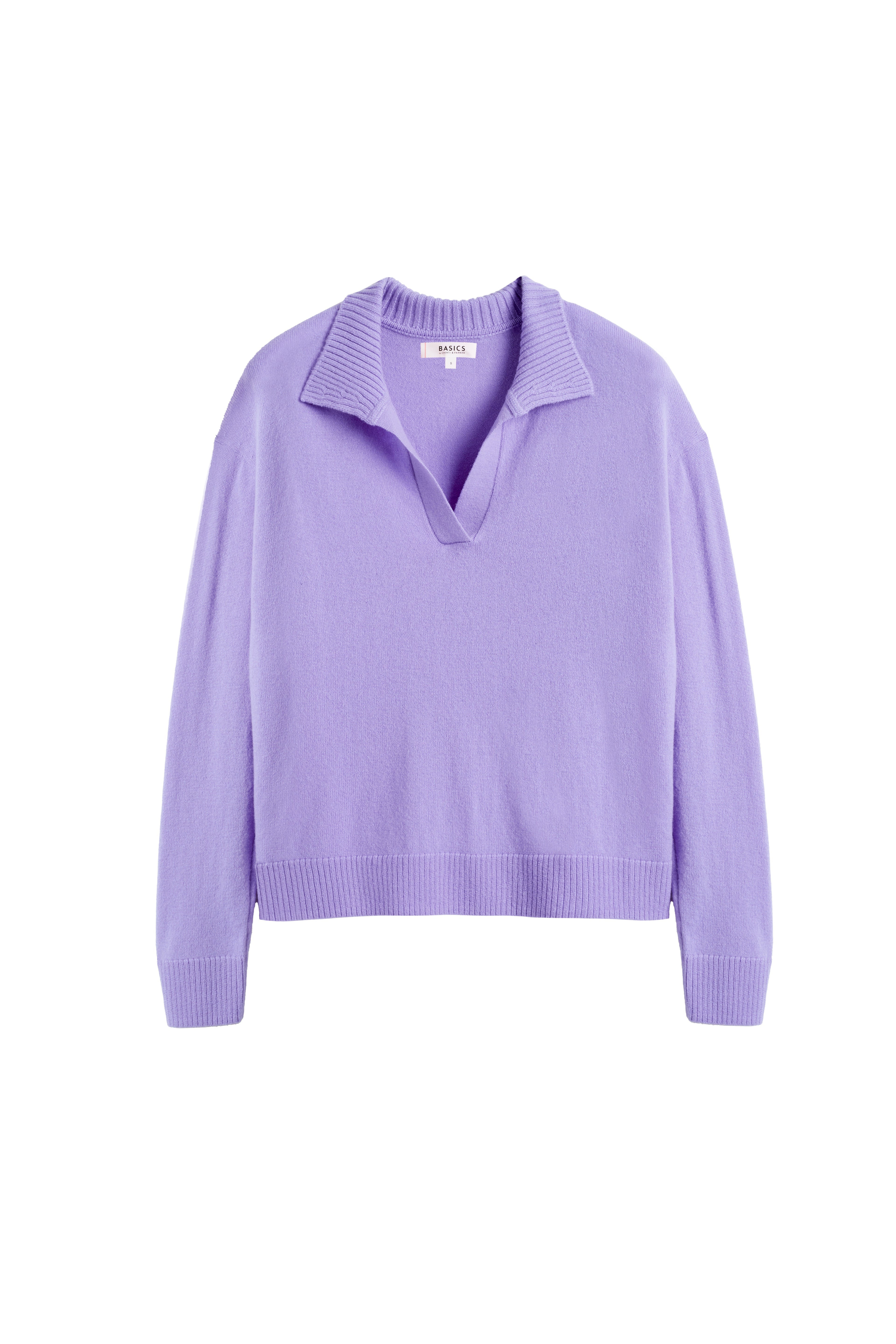 Lavender Wool Cashmere Collared Sweater for Women - Soft Winter Pullover Knit Top - Perfect for Office, Dates & Cozy Evenings