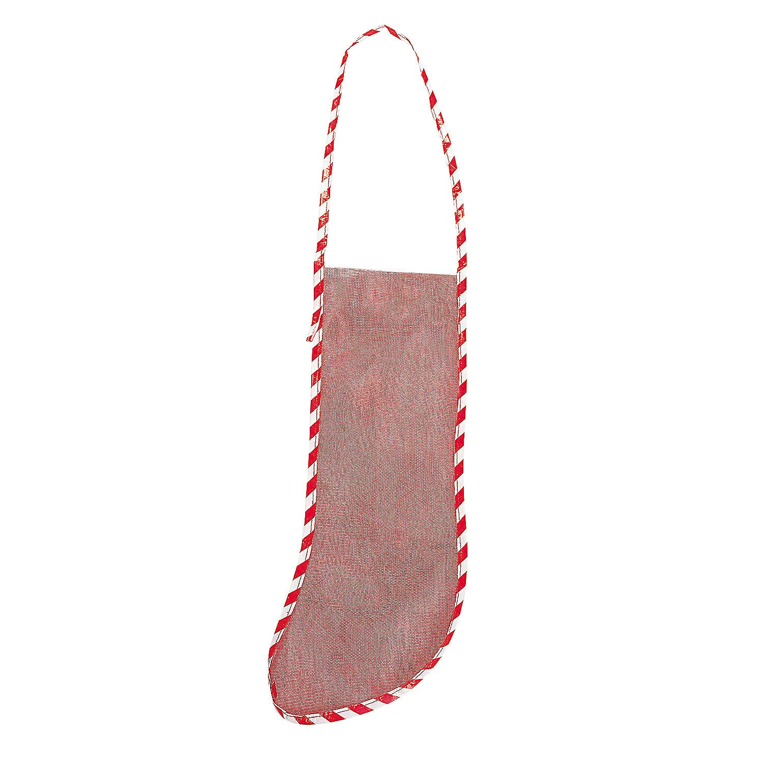 Fun Express 18 Inch Long Mesh Christmas Stockings - Set of 10 Pieces for Holiday Decorations | Perfect for Fireplace Mantel, Gift Filling & Festive Home Decor