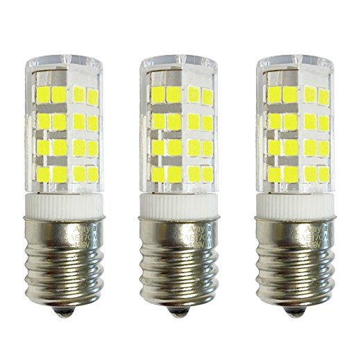 3-Pack E17 LED Bulb for Microwave Oven - 40W Equivalent Cool White 6000K Light Bulbs - Perfect for Microwave Interior Lighting & Under-Cabinet Stove Lighting - Energy Saving Replacement Bulbs for Kitchen Appliances
