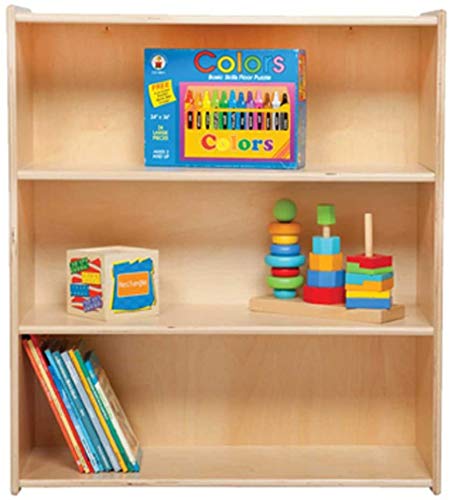 Contender 3-Tier Wooden Bookshelf & Toy Organizer for Kids - Sturdy Kids Storage Solution for Bedroom, Playroom & Nursery Organization